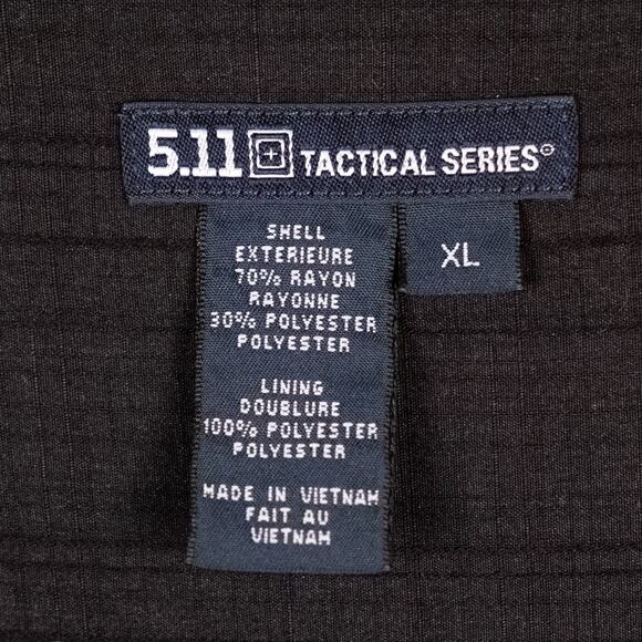 5.11 Tactical Covert Casual Shirt Men's XL Black 71170 Military Law Enforcement - Picture 9 of 9